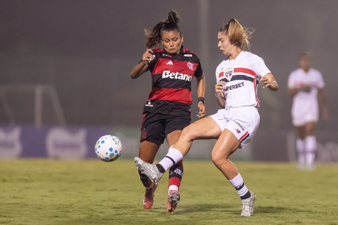Flamengo x São Paulo na semifinal do Brasileiro Feminino A1 2026 (Créditos: Staff Images/CBF)